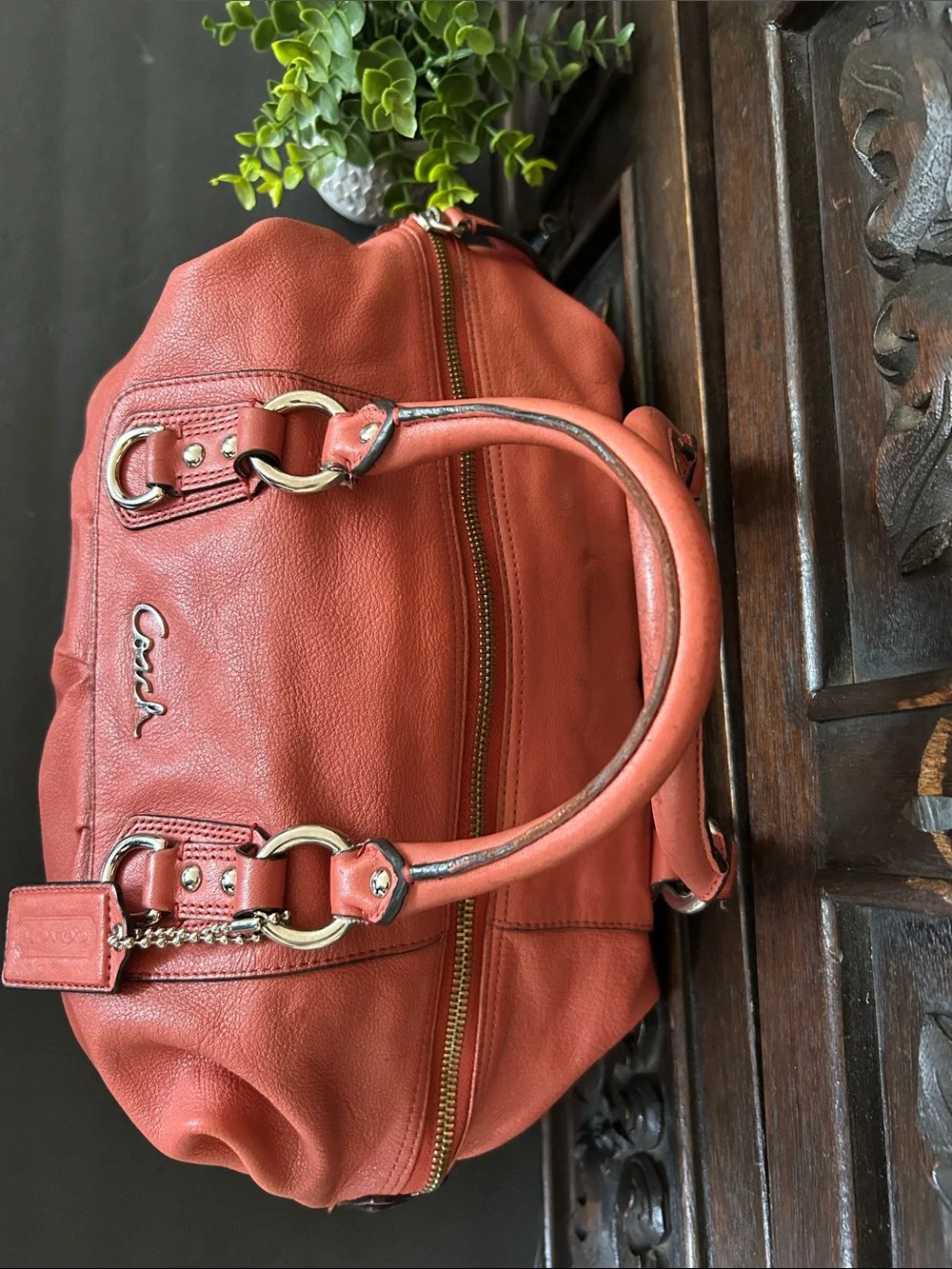 Coach Coral LARGE F15447 Ashley Leather Tote